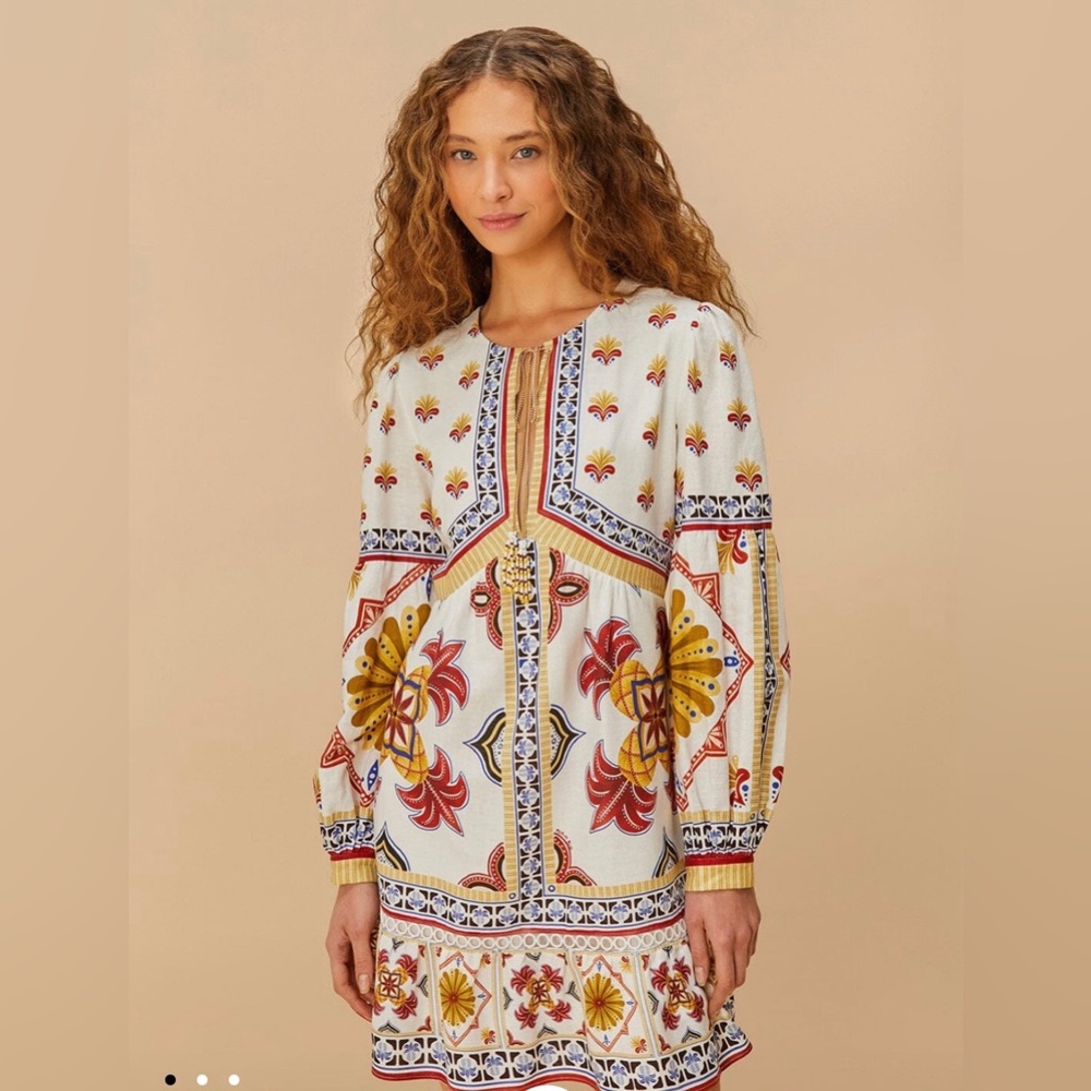 FARM Rio Multicolor Long Sleeve Dress